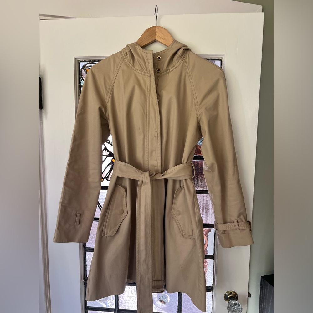 J. Crew Hooded Trench, size 6